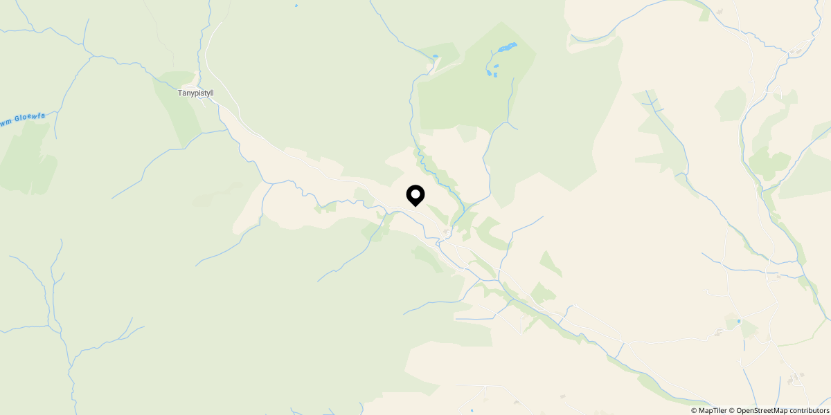 Approximate location of Llanrhaeadr Ym Mochnant, Oswestry, SY10 0BZ