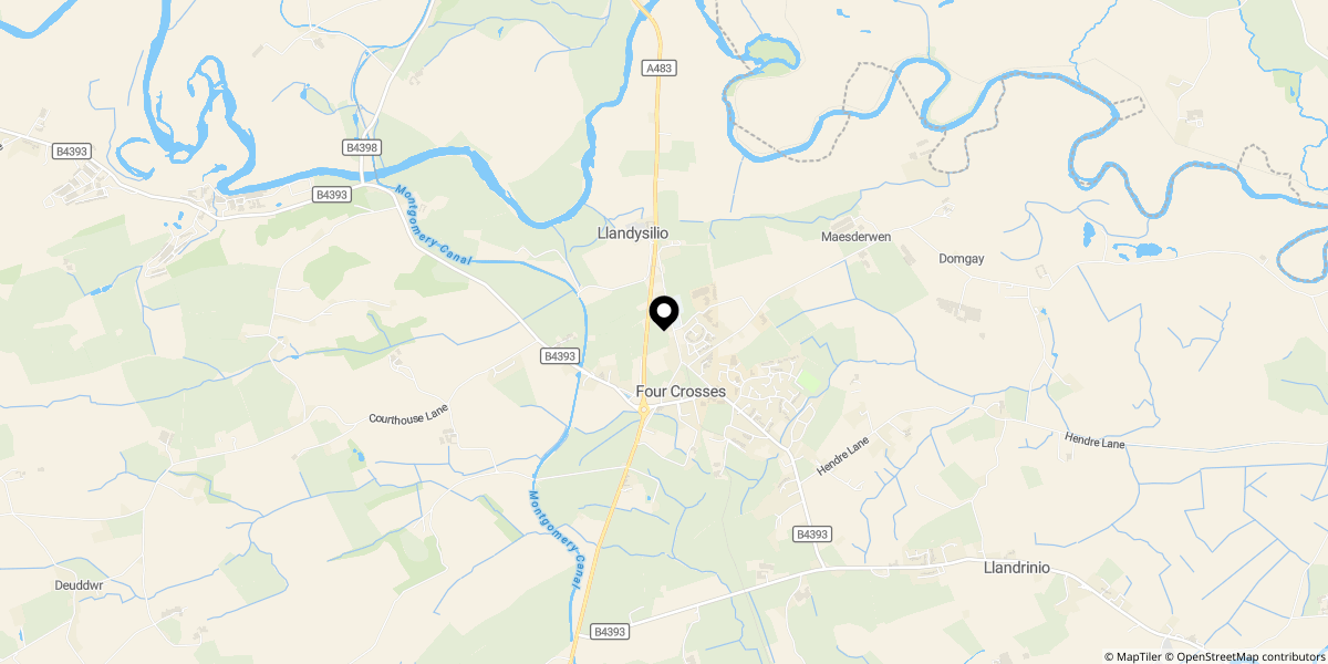 Approximate location of Llandysilio, Llanymynech, SY22 6RB
