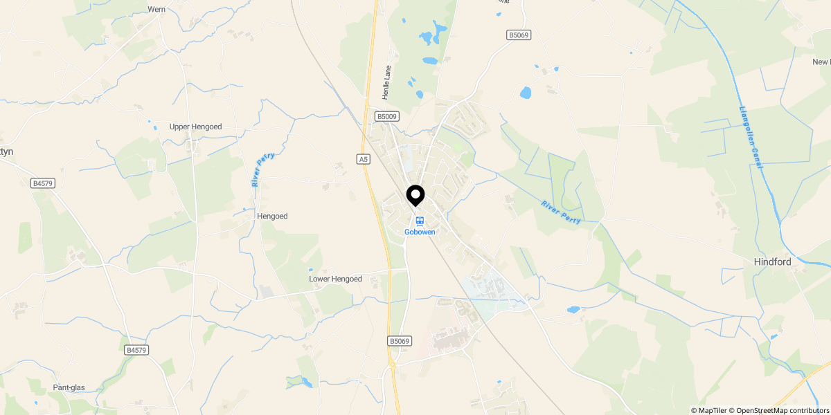 Approximate location of Old St. Martins Road, Gobowen, Oswestry, SY11 3JY